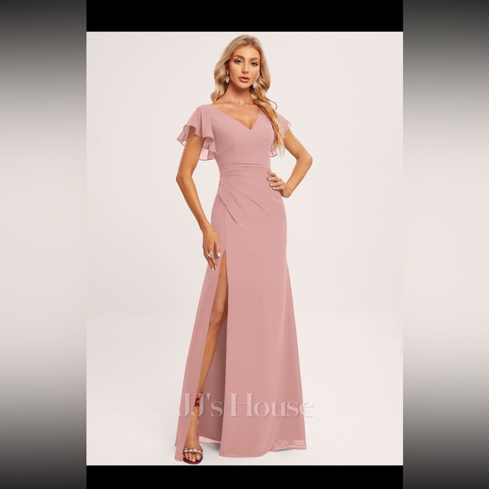 JJs House Blush Maxi Dress with V-Neck